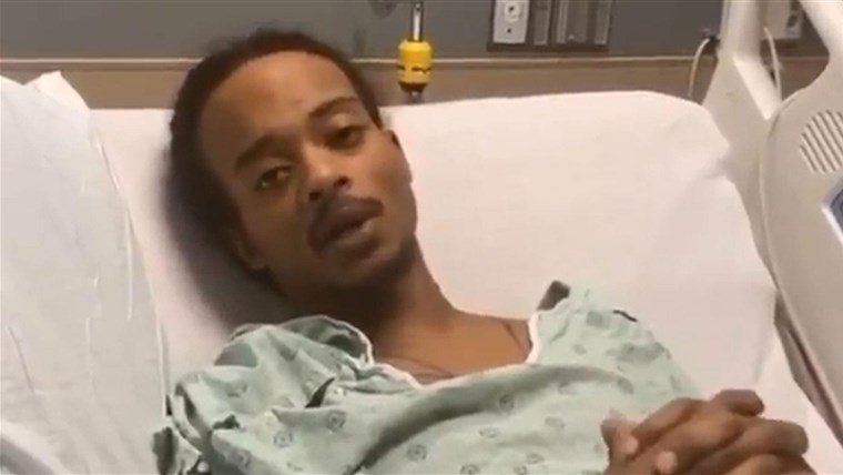 Jacob Blake in video from hospital bed