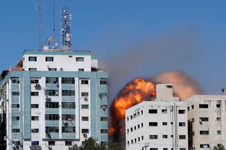 Israel destroys Gaza building housing Al Jazeera and the Associated Press