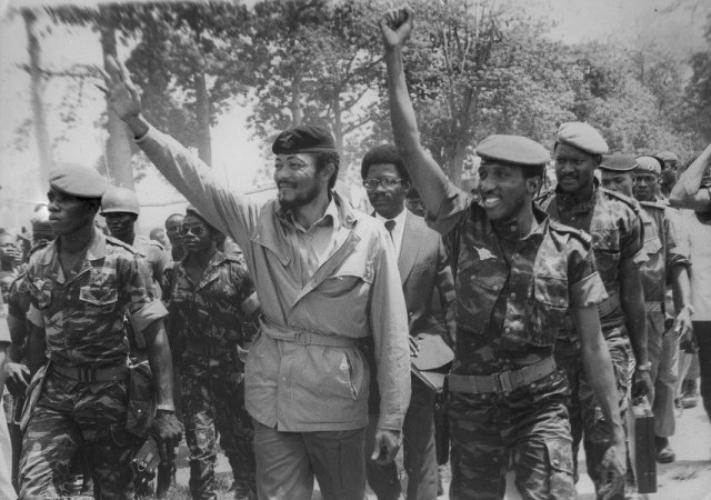 Thomas Sankara with Ghana's Jerry Rawlings